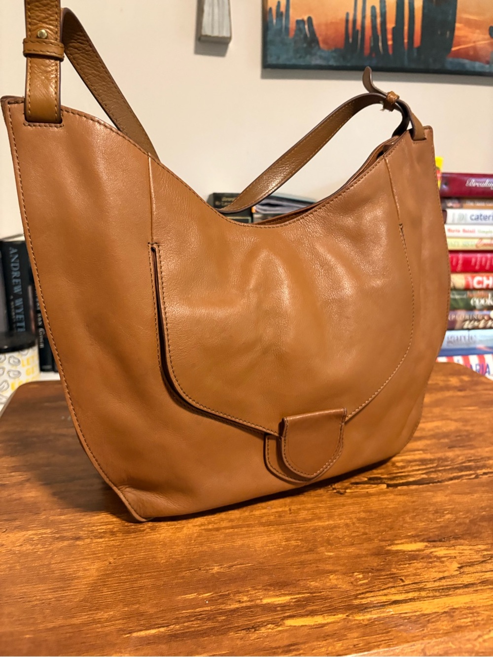 Lucky Brand Cognac Leather Shoulder Bag